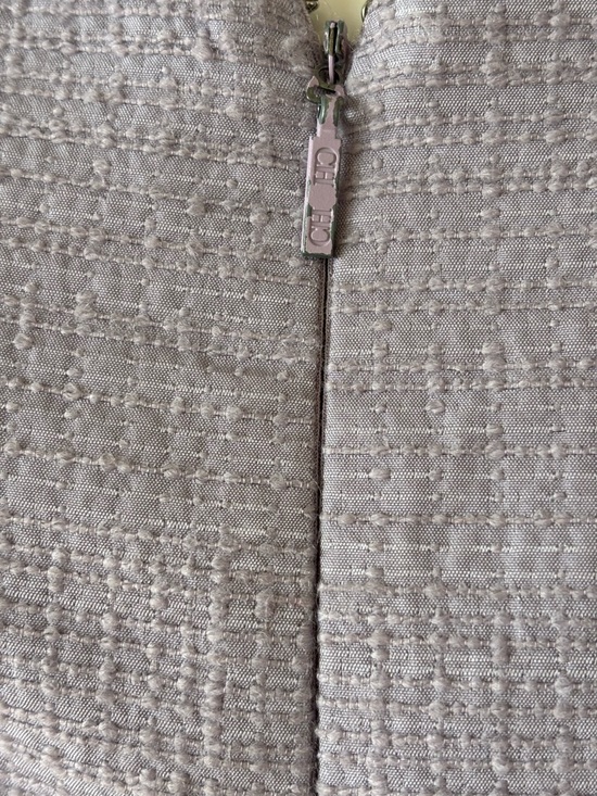 Carolina Herrera Lilac Tweed Shift Dress Minimalist Designer Straight Silhouette - Picture 6 of 6